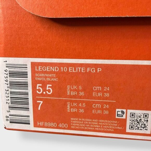 Nike Tiempo Legend 10 Elite FG P Soar White Soccer Cleats HF8980-400 Mens 5.5